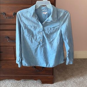 Blue jean pull over top
